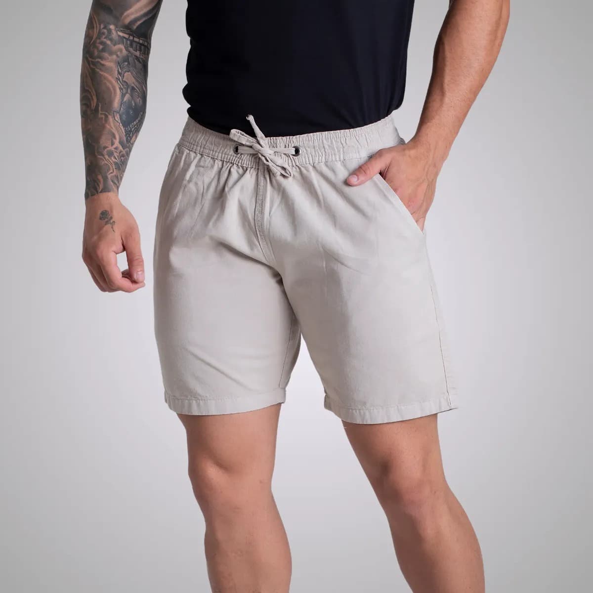 Short Tactel Bege, foto 1 de 2