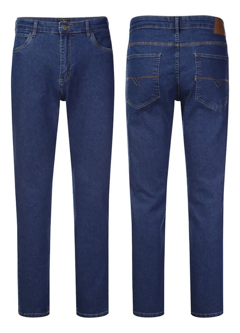 Calça de Brim Fina Azul Escuro, foto 1 de 3