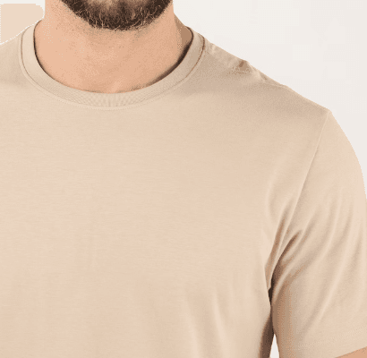 Camiseta Básica Algodão Bege, foto 3 de 3